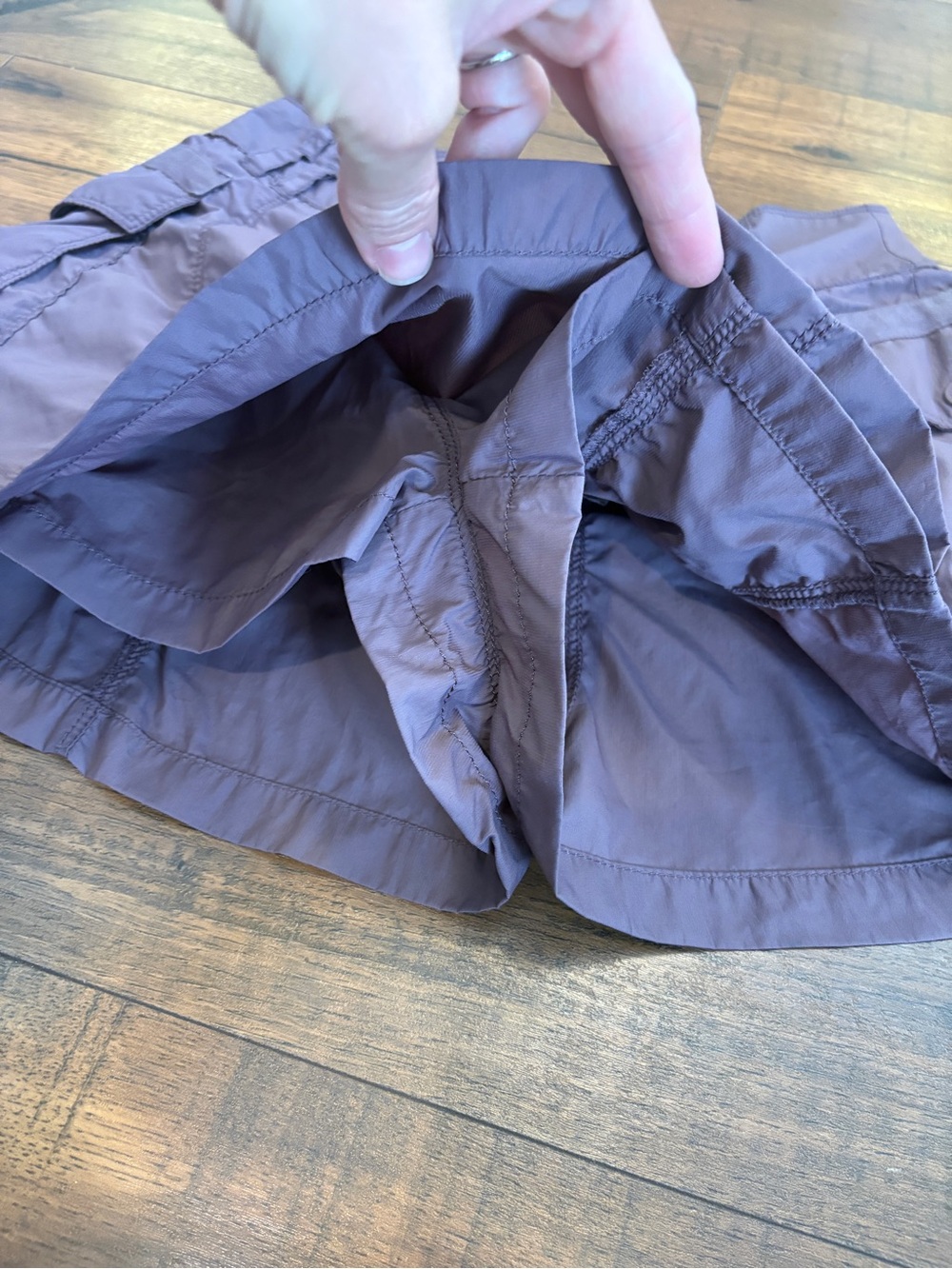 FP Movement Free People Sure Thing Cargo Skirt Skort Purple Zipper Small - Picture 3 of 7